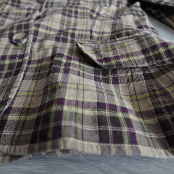 Vintage Theory Plaid Cotton Triple Button Blazer Clueless 90s Y2K Made in USA - Picture 9 of 12